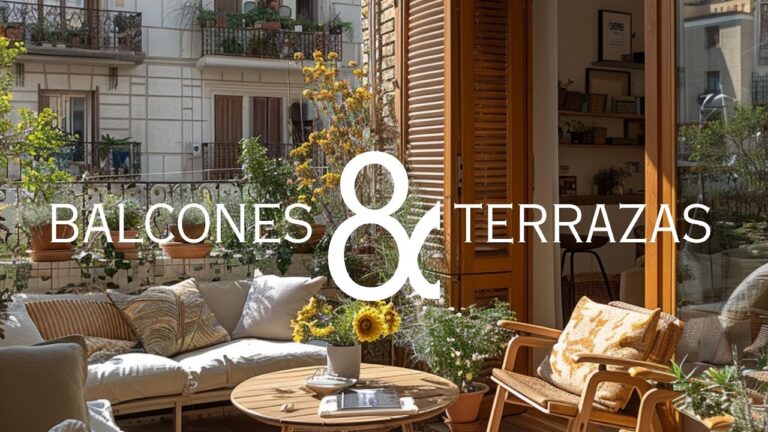 Balcones Decorados con Sombrillas Coloridas